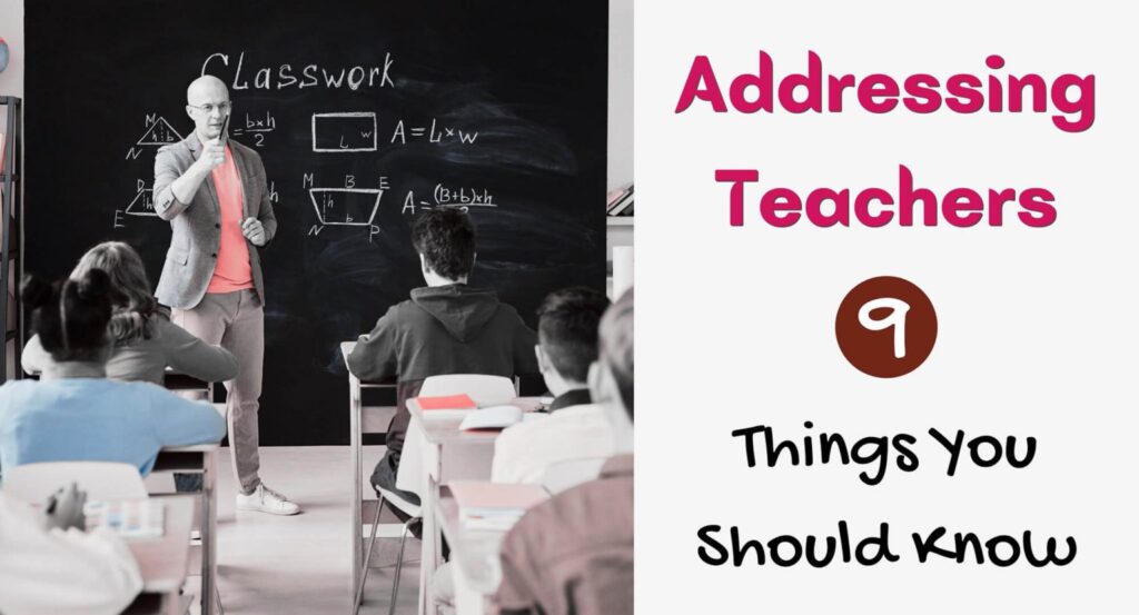 Addressing Teachers